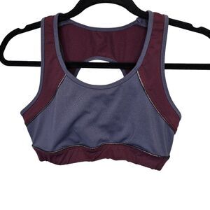 Gaiam Women's S Mantra Purple Graphite Athletic Yoga Sports Bra